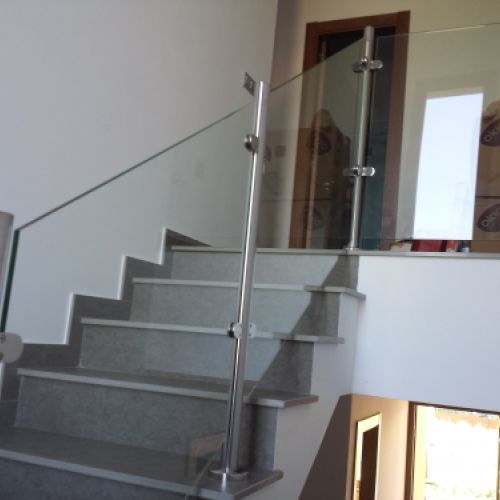 Barandilla con postesw inox