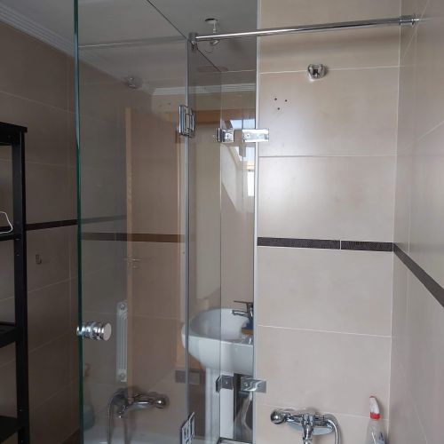 Mampara bañera en ángulo